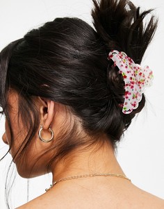 Заколка для волос с цветочным принтом ASOS DESIGN-Многоцветный