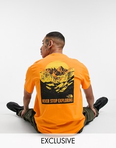 Оранжевая футболка с принтом на спине The North Face Back Natural Wonders – эксклюзивно для ASOS-Оранжевый цвет