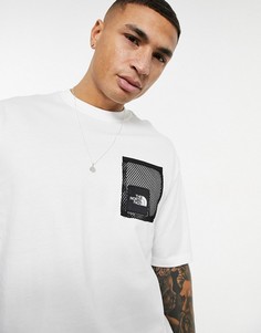 Белая футболка с квадратным логотипом черного цвета The North Face-Белый