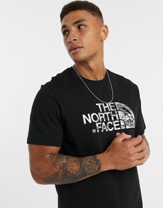 Черная футболка с логотипом The North Face Woodcut Dome-Черный