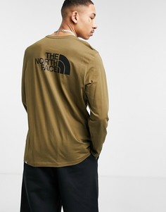 Лонгслив цвета хаки The North Face Easy-Зеленый цвет