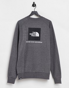 Серый свитшот с рукавами реглан The North Face Red Box