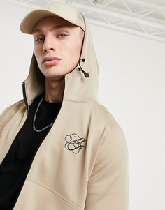 Oversized-худи светло-бежевого цвета без застежки Burton Menswear-Нейтральный