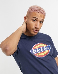 Темно-синяя футболка с фирменным логотипом в виде подковы Dickies-Темно-синий