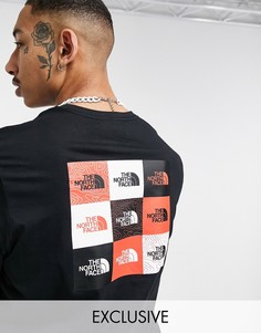 Черная футболка с разноцветными логотипами The North Face-Черный цвет
