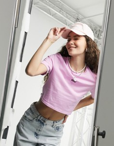 Фиолетовая укороченная футболка Vans Flying V-Фиолетовый цвет