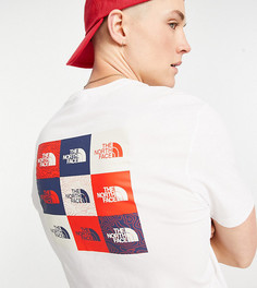 Белая футболка с разноцветными логотипами The North Face-Белый