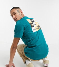 Синяя футболка The North Face Multi Box – эксклюзивно на ASOS-Зеленый цвет