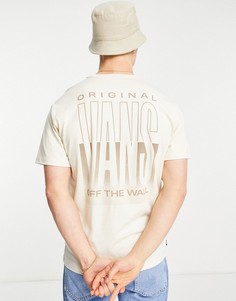 Бежевая футболка с принтом "Off the Wall" Vans-Нейтральный