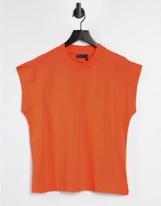 Оранжевая свободная футболка без рукавов ASOS DESIGN-Оранжевый цвет
