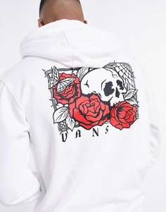 Худи белого цвета Vans Rose Bed-Белый