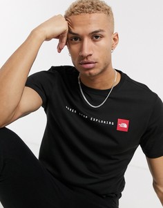 Черная футболка с принтом The North Face-Черный