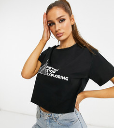 Черная укороченная футболка The North Face MTN – эксклюзивно для ASOS-Черный цвет