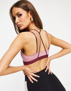 Розовый топ-бюстгальтер с ремешками Puma Studio-Розовый цвет