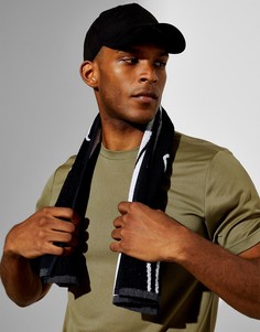 Черное спортивное полотенце с логотипом Topman-Черный цвет