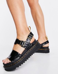 Черные сандалии Dr Martens Vegan Voss-Черный цвет