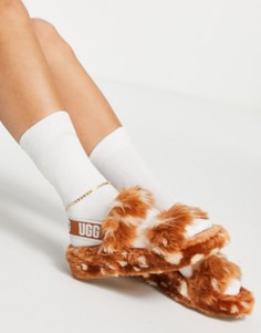 Бежевые сандалии UGG Oh Yeah Spots-Коричневый цвет