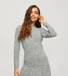 Серое облегающее платье с оборками Miss Selfridge Petite-Серый