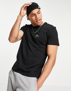 Черная футболка с вышивкой «NLM» New Look-Черный цвет