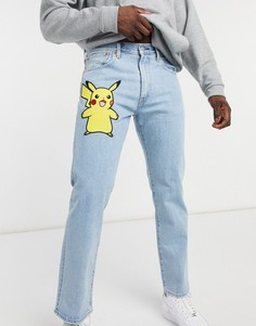 Прямые выбеленные джинсы с принтом Пикачу Levis x Pokemon 551z-Голубой Levis®
