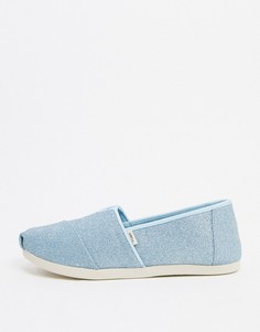 Синие парусиновые туфли Toms-Голубой