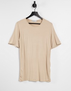 Светло-бежевая рубашка в стиле oversized (от комплекта) In The Style-Нейтральный