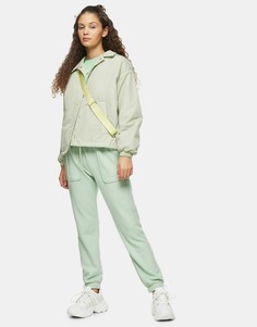 Джоггеры в рубчик в стиле oversized от комплекта Topshop-Зеленый цвет