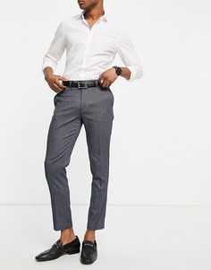 Темно-синие фактурные брюки скинни ASOS DESIGN-Темно-синий