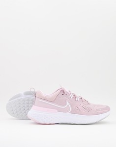 Розовые кроссовки Nike Running React Miler 2-Розовый цвет