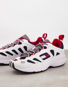 Белые кроссовки на массивной подошве Tommy Hilfiger Heritage-Многоцветный