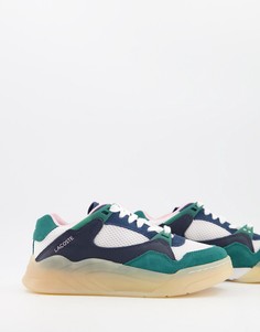 Кроссовки в белом и темно-синем оттенках Lacoste-Белый