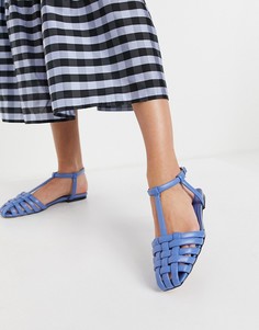 Голубые сандалии с мягкими перемычками ASOS DESIGN-Голубой