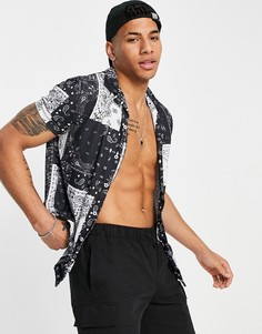 Рубашка с принтом пейсли ASOS DESIGN Revere-Многоцветный