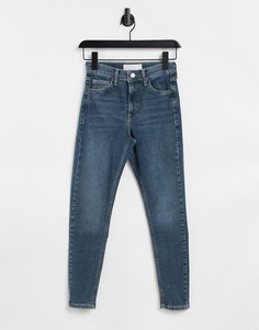 Зауженные джинсы грязновато-синего цвета Topshop Jamie-Голубой