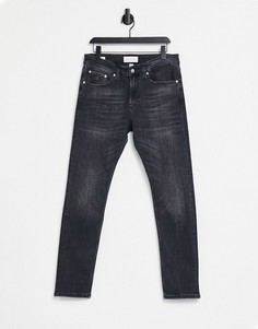 Зауженные джинсы выбеленного черного цвета Calvin Klein Jeans-Черный цвет