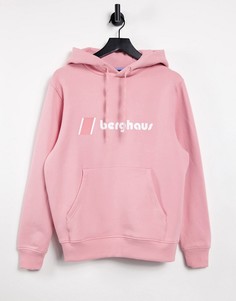 Розовый худи с логотипом Berghaus Heritage-Розовый цвет