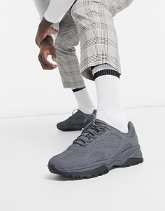 Серые кроссовки со вставками ASOS DESIGN-Серый