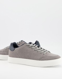 Серые кроссовки на платформе со вставкой в области пятки Ben Sherman-Серый