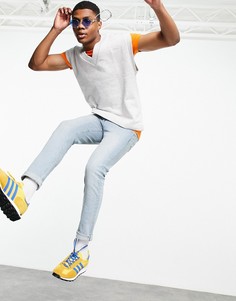 Голубые джинсы скинни ASOS DESIGN-Голубой