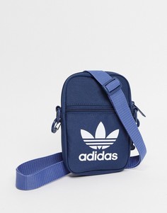 Темно-синяя сумка с принтом трилистника adidas Originals-Темно-синий
