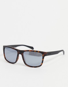 Солнцезащитные очки с серебристыми линзами Polaroid-Черный цвет