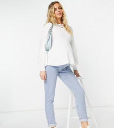 Белый присборенный джемпер с оборками на воротнике ASOS DESIGN Maternity