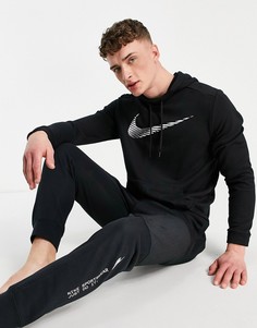 Худи черного цвета из технологичной ткани Dri-FIT Nike-Черный цвет