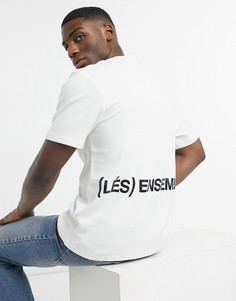 Белая футболка с принтом "Les Ensemble" River Island-Белый