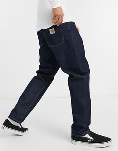 Синие свободные джинсы с суженными книзу штанинами Carhartt WIP-Голубой