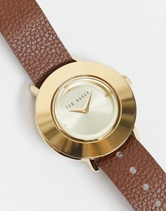 Часы из нержавеющей стали с кожаным двусторонним ремешком Ted Baker-Коричневый цвет