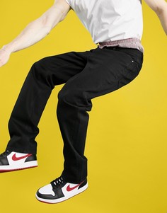 Черные прямые джинсы ASOS DESIGN-Черный цвет