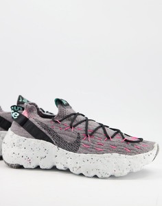 Кроссовки дымчато-серого цвета Nike Space Hippie 04-Серый