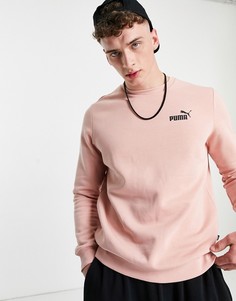 Розовый свитшот с логотипом Puma Essentials-Розовый цвет
