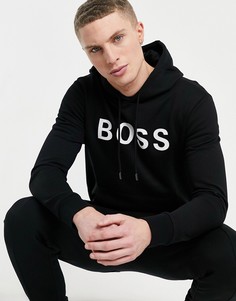Худи с логотипом BOSS Business Seeger-Черный цвет